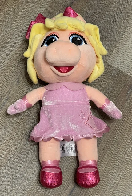 Disney Store Miss Piggy Muppet Babies Plush Pig Pink 12" Soft Toy Stuffed Animal