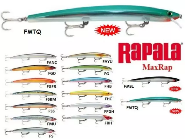 Rapala Max Rap 17 Minnow Köder Long Jerk Köder Locken 170 Maxrap Spinnfischen