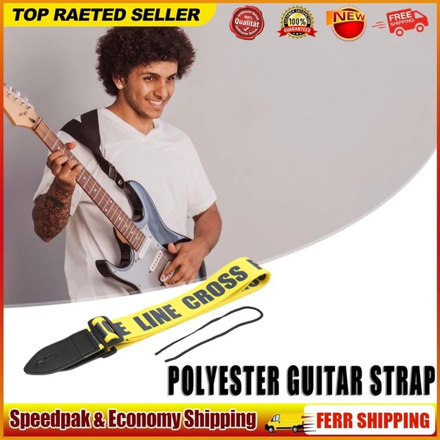 Guitar Strap Belt for Acoustic Electric Guitar Instrument Parts (Yellow)