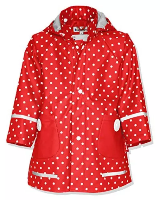 (TG. 92) Playshoes Regen-Mantel Punkte Cappotto Impermeabile, Rosso (Rot (Rot),