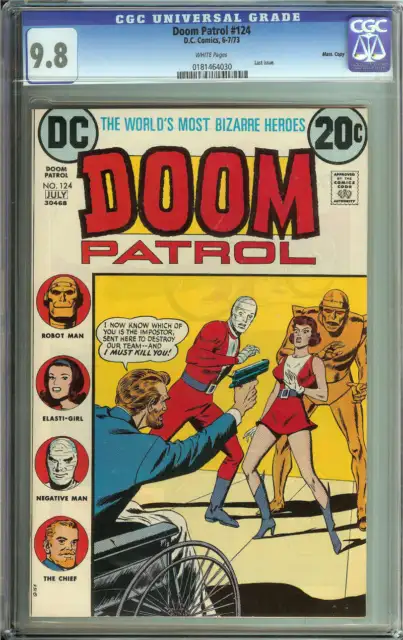 Doom Patrol #124 Cgc 9.8 White Pages // Last Issue + Mass Copy 1973
