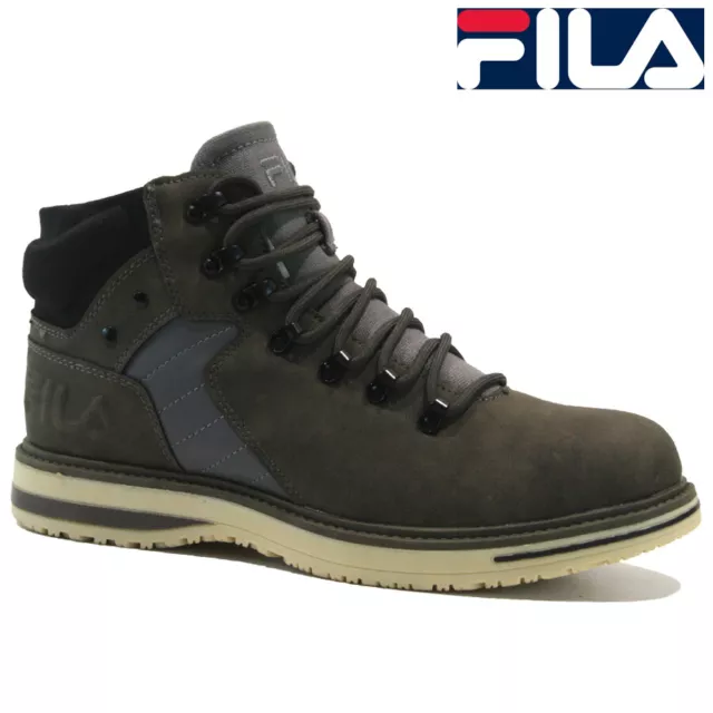 Mens Fila Hiking Boots Warm Lined Walking Ankle Winter Work Trainers Shoes Size