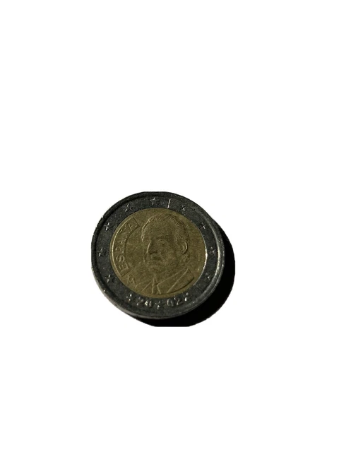 Pièce de 2 euros rare Roi d'espagne 2002