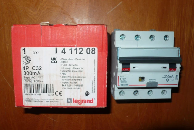 Interruttore Differenziale Legrand 20A 30mA Tipo AC – Modello 07864, Usato Ma Funzionante