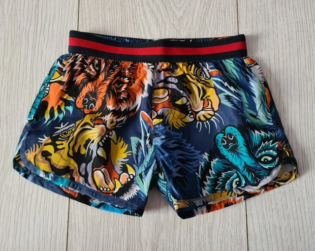 Pantaloncini Da Bagno Gucci Bambini Tigre Selvaggia E Lupo Stampa Web Vita 9 12 Mesi