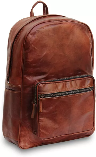 Unisex Leather Laptop Handmade Casual Backpack Messenger Travel Rucksack Vintage