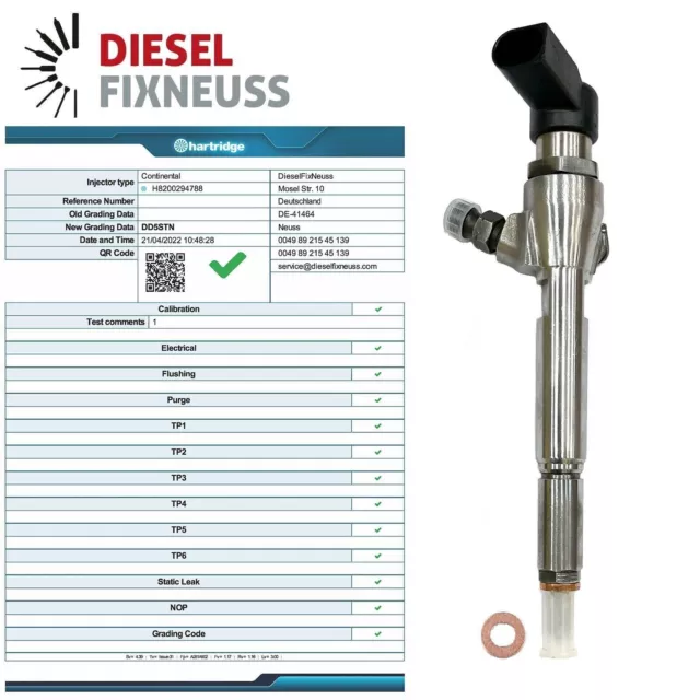 Siemens H8201100113 166006212R Injector Renault Nissan Dacia Mercedes 1.5dCi x1