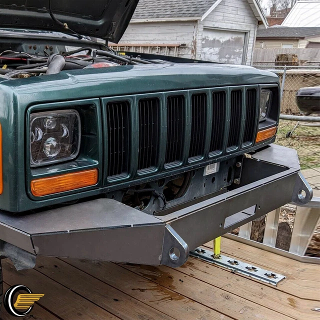 DIY FRONT WINCH Bumper Bare Metal Complete Kit For 19842001 Jeep