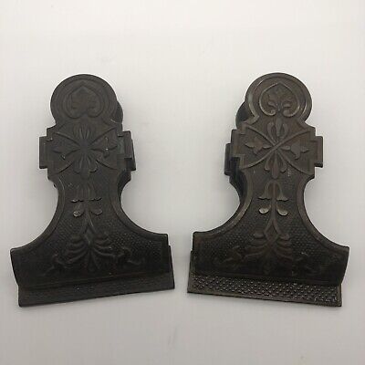 Pair of Antique Cast Iron Paper Clips Victorian or Eastlake Style