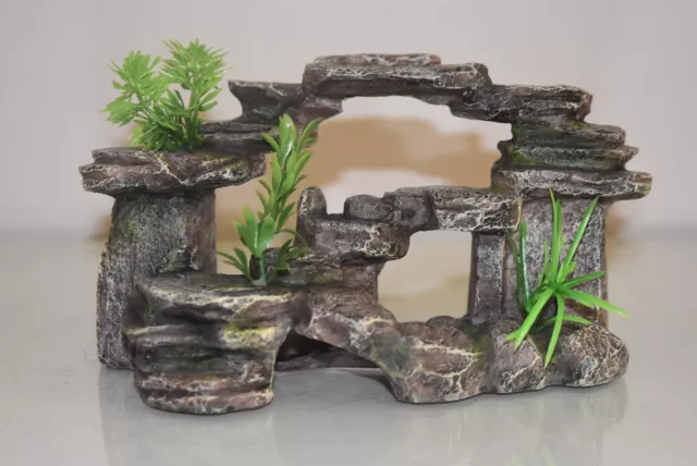 Aquarium Détaillé Réaliste Rock Jardin Pas Décoration & Plantes 22 x 10 x 13 CM