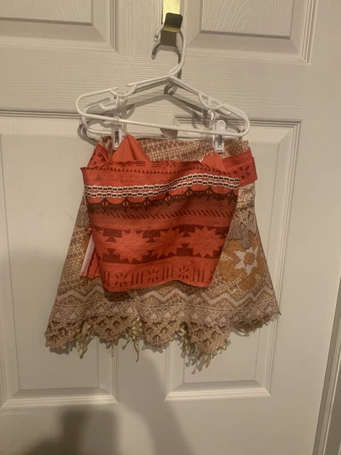 Disney Moana Costume Child Size Small 4-6 Play Halloween Dress Up Top Skirt