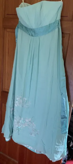 Turquoise Strapless Dress