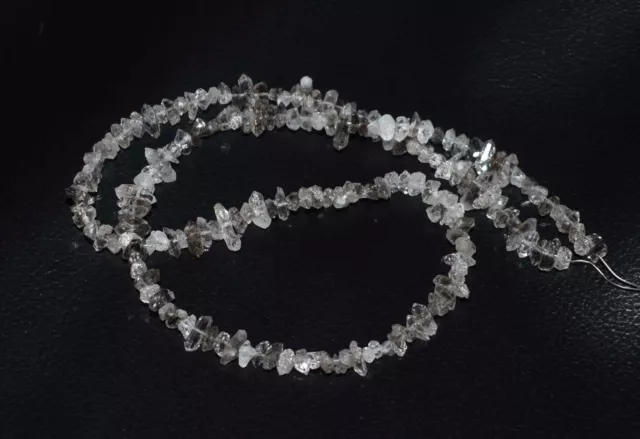 Herkimer Diamond Quartz Stone 8" Loose Strand 4-6 mm Nuggets Chips Beads