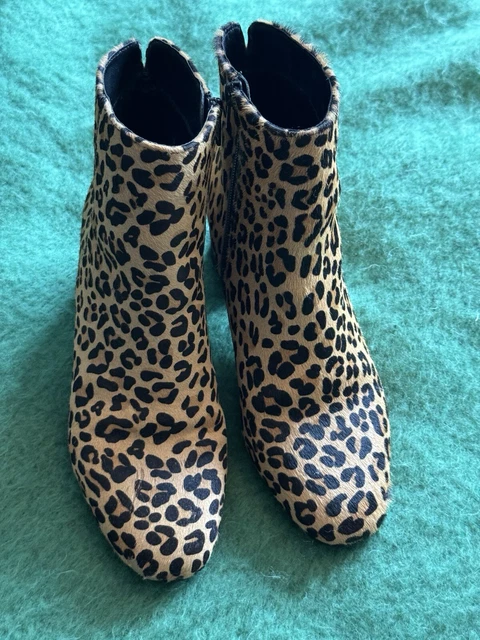 Leopard skin ankle boots uk sale