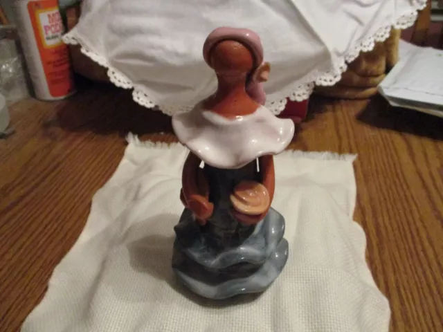 Red Clay Art Pottery  Woman Hand-Crafted Sculpture/Figurine   No Facial Features