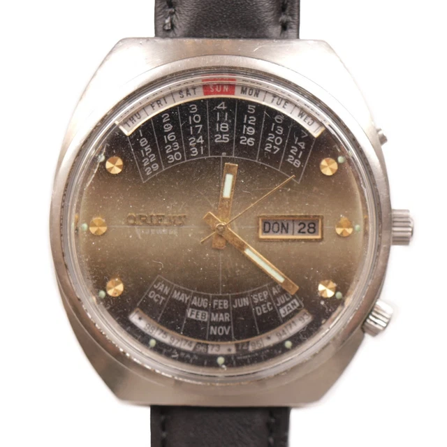 Vintage orient college perpetual multi year calendar automatic men s