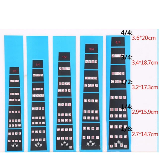 VIOLIN FINGERBOARD GUIDE Sticker Complete Compatibility with Multiple ...