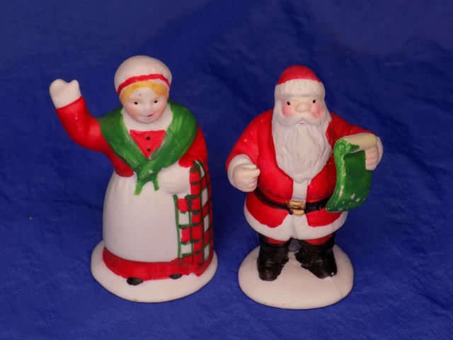 Lot De 5 Figurines Lemax Père Noël – Pour Village De Noël – Environ 7,4 Cm – Décoration De Noël