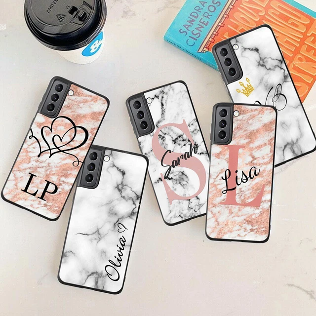 Case For Samsung Galaxy S23 S22 A14 A53 A54 Marble Patterned Personalized Cover