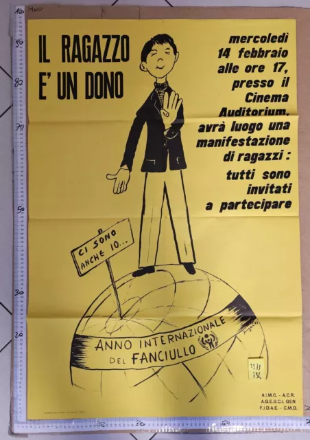 Manifesto  La Giornata Del Fanciullo 1979 Cinema Auditorium
