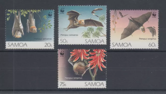 Samoa Sc 827-830 MNH. 1993 WWF Endangered Bats, lot complet