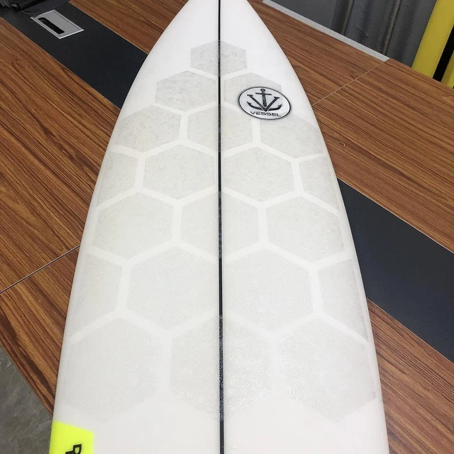 HEXAGONAL CLEAR SURF Traction Pad Semi Clear Deck Pad for Surfboard $37 ...