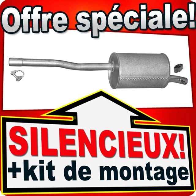Silencieux Arrière Pour Renault Logan / Dacia Logan 1.5 DCi - Kit De Montage Inclus - Garantie 30 Mois - Neuf