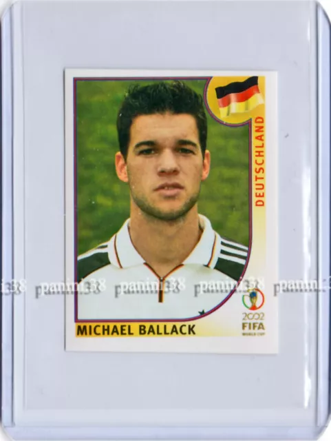 RARE !! BLUE BACK Sticker MICHAEL BALLACK "WC KOREA/JAPAN 2002" Panini ROOKIE