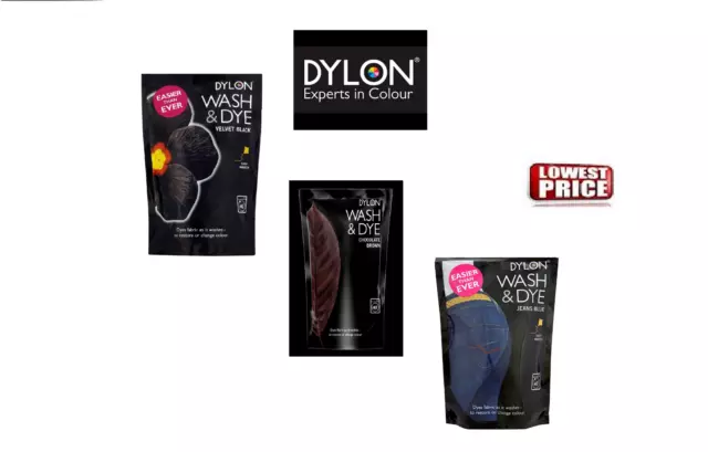 DYLON WASH & DYE Pouch Restore, Change Colour or To Revive Dark Colours in 400g
