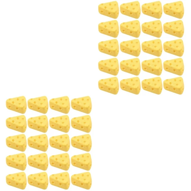 100 Pcs Fake Cheese Statuette Child Home Décor Hand Decor Flower Pot Ornaments 7