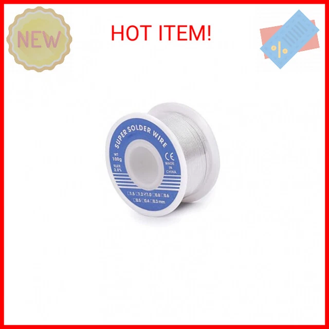 Solder Wire 60/40, Tin Lead Rosin Core Thin Solder Wire for Electrical Soldering