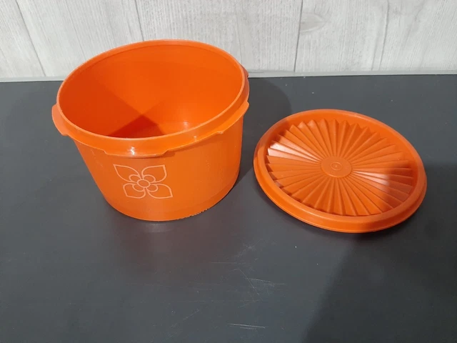 Soupière Tupperware ISO DUO Thermo 3,1 L – Orange Et Beige – Micro-ondes – Made In France