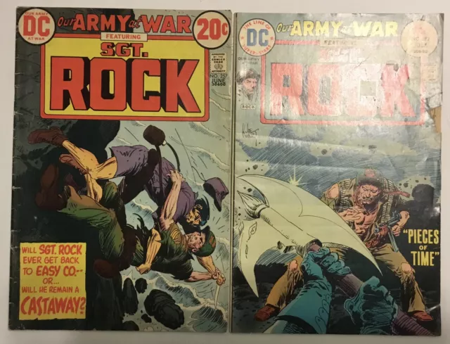 Lot of 2 Our Army At War #257 & 282 Sgt. Rock DC Comics 282 MARK JEWELERS  Inser