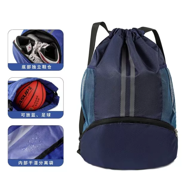 Waterproof Gym Bag Sport Basketball Backpack Drawstring Bag Outdoor Backpack 2