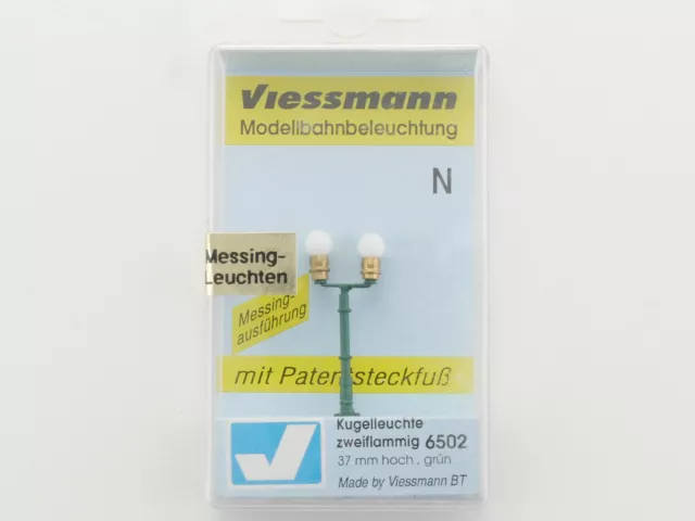 Viessmann 6502 Globe Light Twin Tube Lamp Post N Gauge New Boxed 1611-13-37