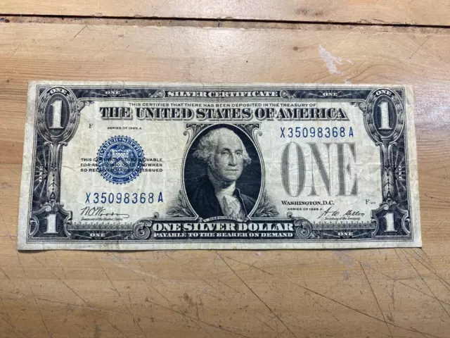 Series 1928A $1 Silver Certificate "Funny Back" VF-XF