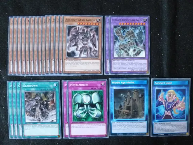 Yu-Gi-Oh 22 Card Ultimate Ancient Gear Golem Speed Duel Deck *Ready To Play*