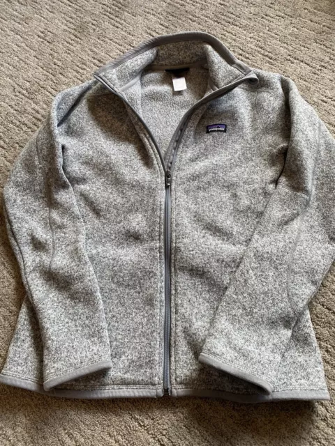 Patagonia Better Sweater Full Zip Gray Fleece Collared Jacket Women's Sz Small