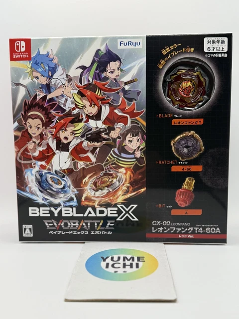 BEYBLADE X CX-00 Leonfang T4-60A Rojo Beyblade X EVOBATTLE