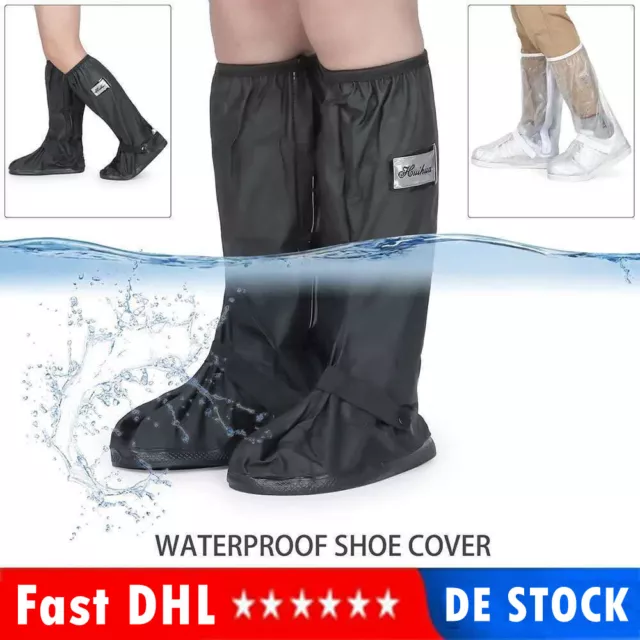 Regenschutz Wasserdicht Schuh Überzieher. Überschuhe Rutschfest Fahrrad Schuhe 3