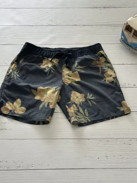 Rrp$60 O'Neill Boys Size 12 Grey Floral Leopard Beach Swimwear Board Shorts