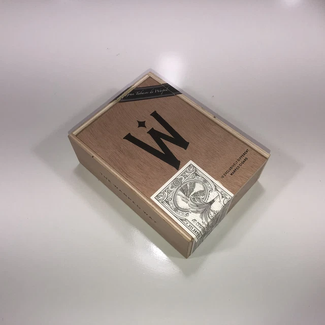 Warped Cigars Empty Wooden Cigar Box 4.25x6x2