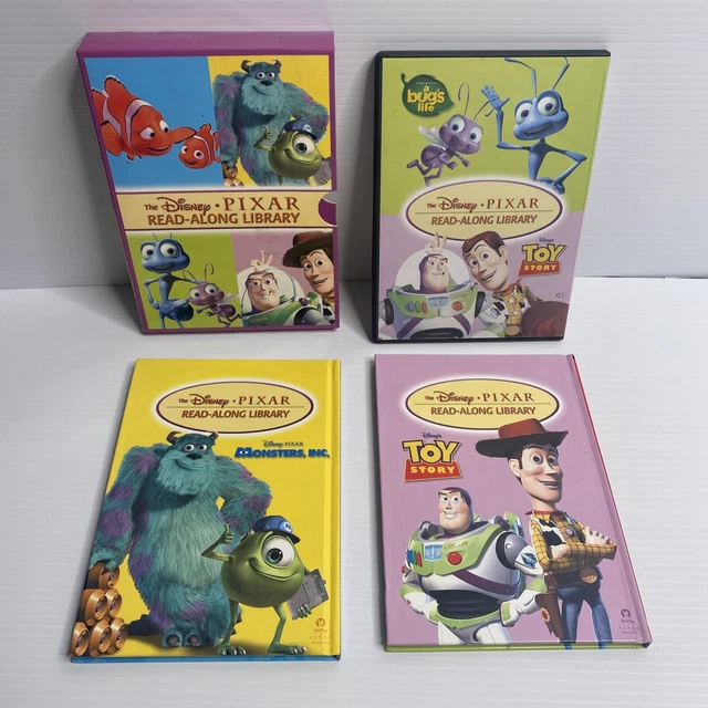 DISNEY PIXAR READ-ALONG Library Books -Toy Story Finding Nemo Bugs Life ...