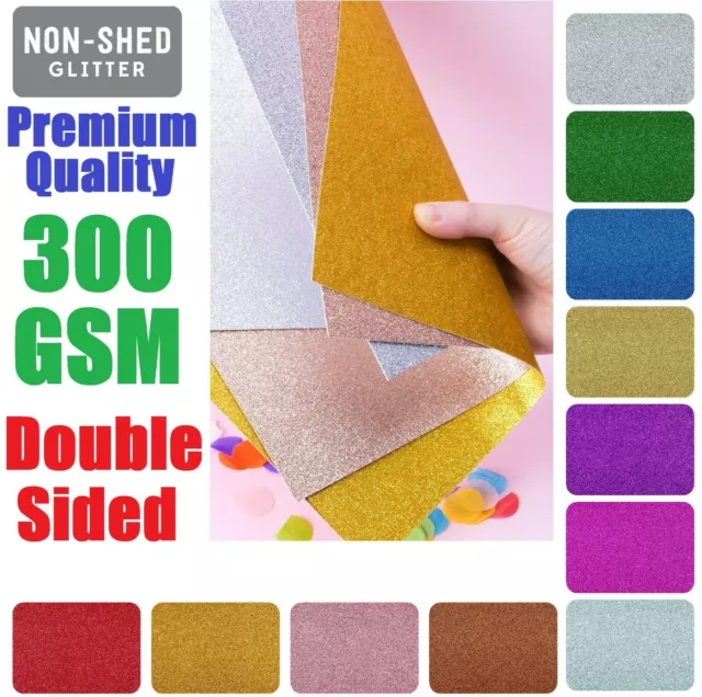 100 PCS A4 Glitter Premium Quality 12 Colours Arts Crafts foam Sheets