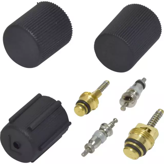 A/C System Valve Core and Cap Kit Set For Buick Dodge Ford Jeep Lincoln Mercury