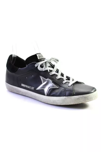 Golden Goose Deluxe Brand Womens Leather Superstar Sneakers Black Size 41 11