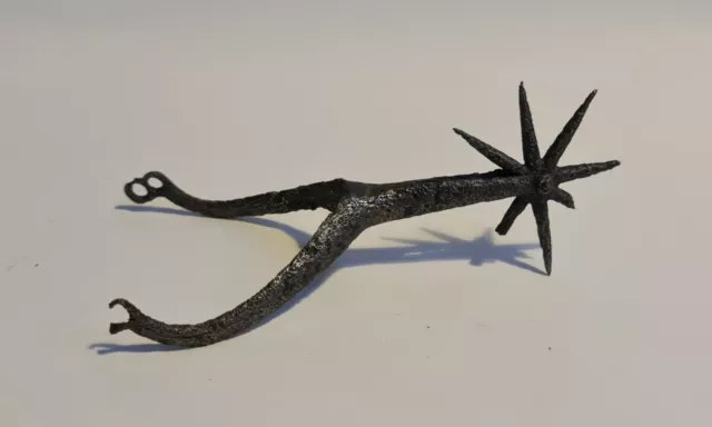 Rare ANCIENT MEDIEVAL IRON ROWEL KNIGHTS SPUR 14th CENTURY