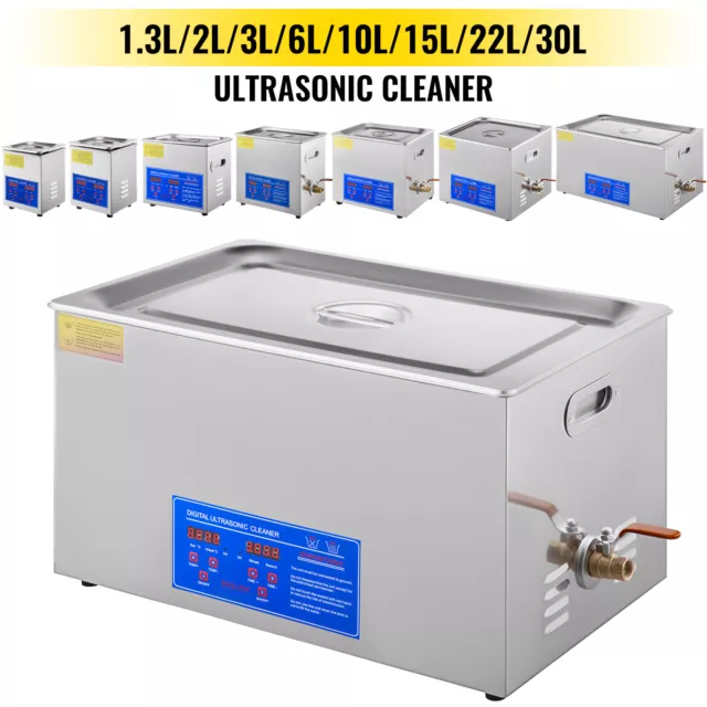 1,3-30L Nettoyeur A Ultrasons Ultrasonic Cleaner Professionnel Digital Affichage