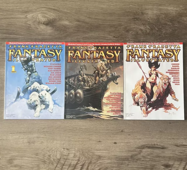 Frank Frazetta Fantasy Illustrated First 3 Issues 1998 #1 Neil Gaiman