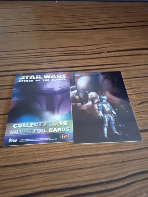 Trading cards star wars attack of the clones topps carte spécial